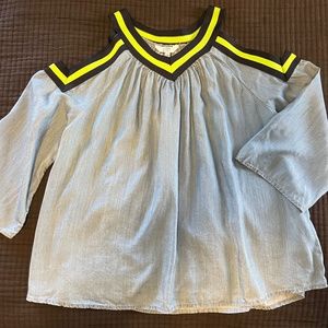 Crown & Ivy Col Shoulder Top